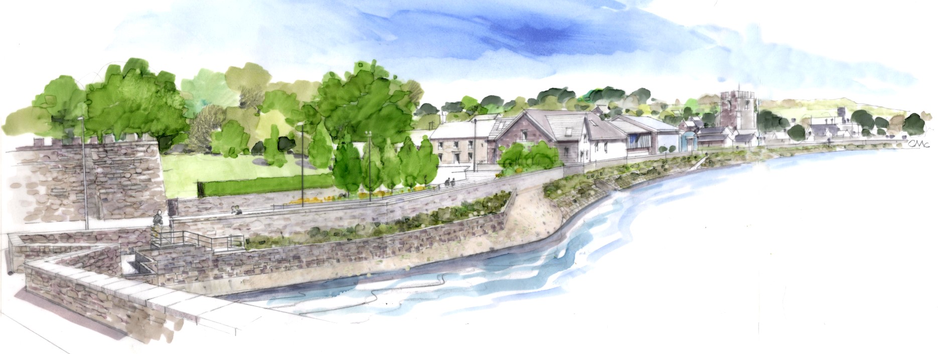 Cardigan Flood Risk Management Scheme - design illustration