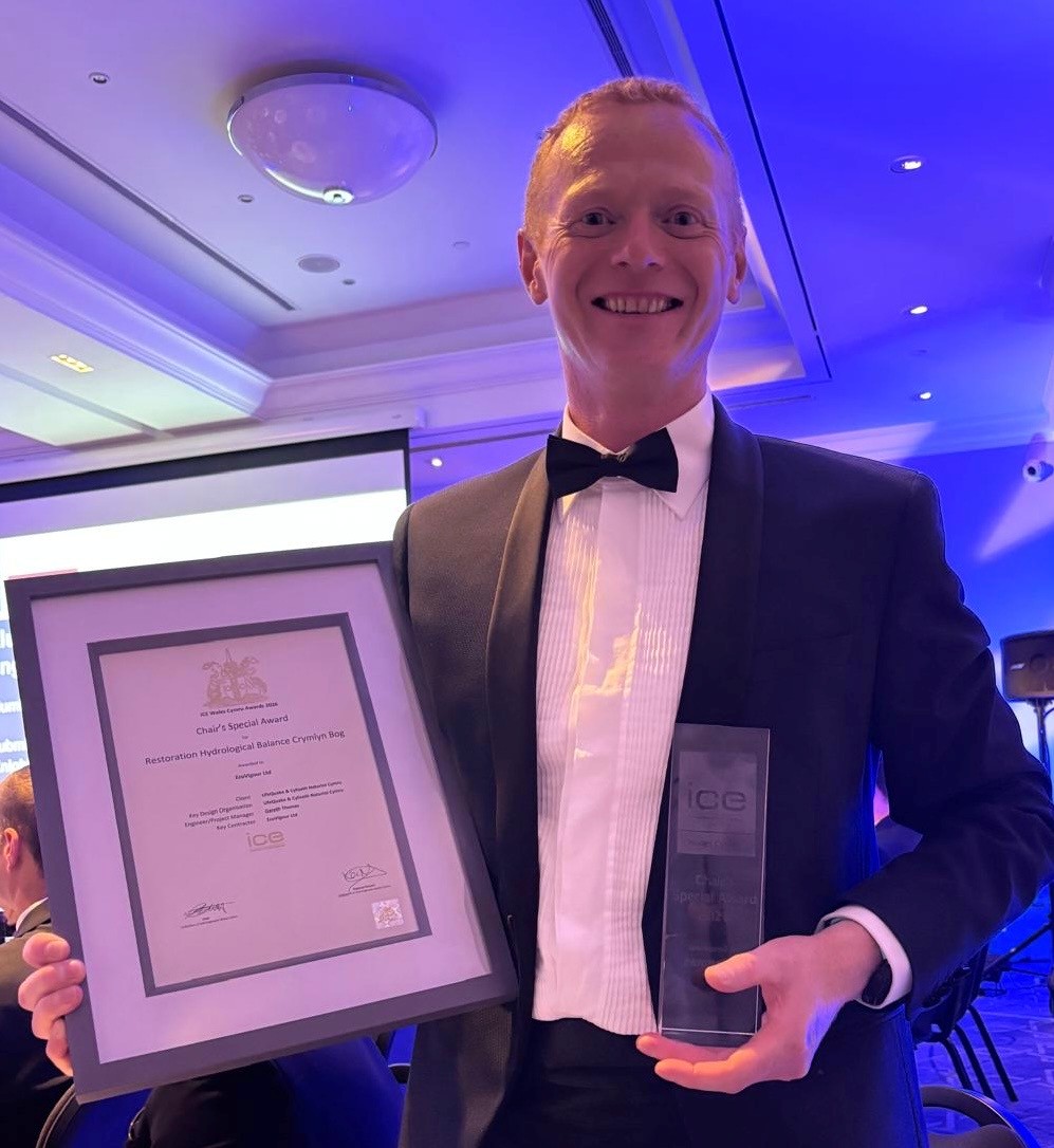 Gareth Thomas, LIFEquake project manager, at the Institution of Civil Engineers awards ceremony