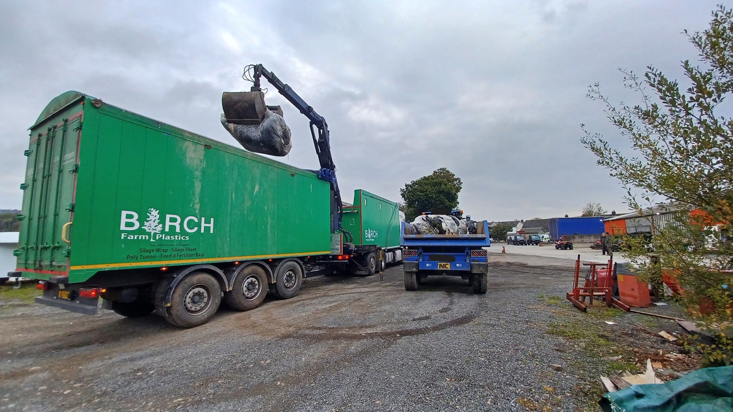 Farm plastic collection at Talsarn